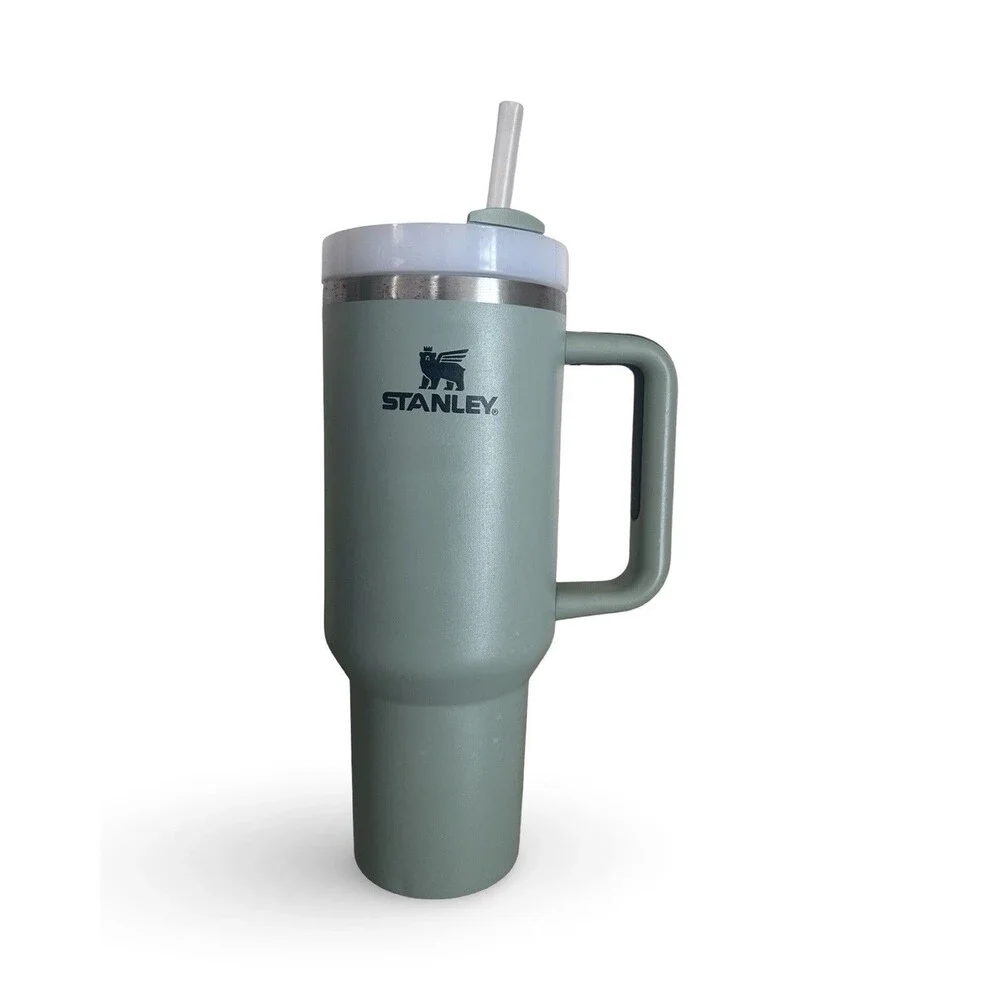 Stanley 40 oz Green Two Tumblers Graphic Print Clean - Picture 5 of 12